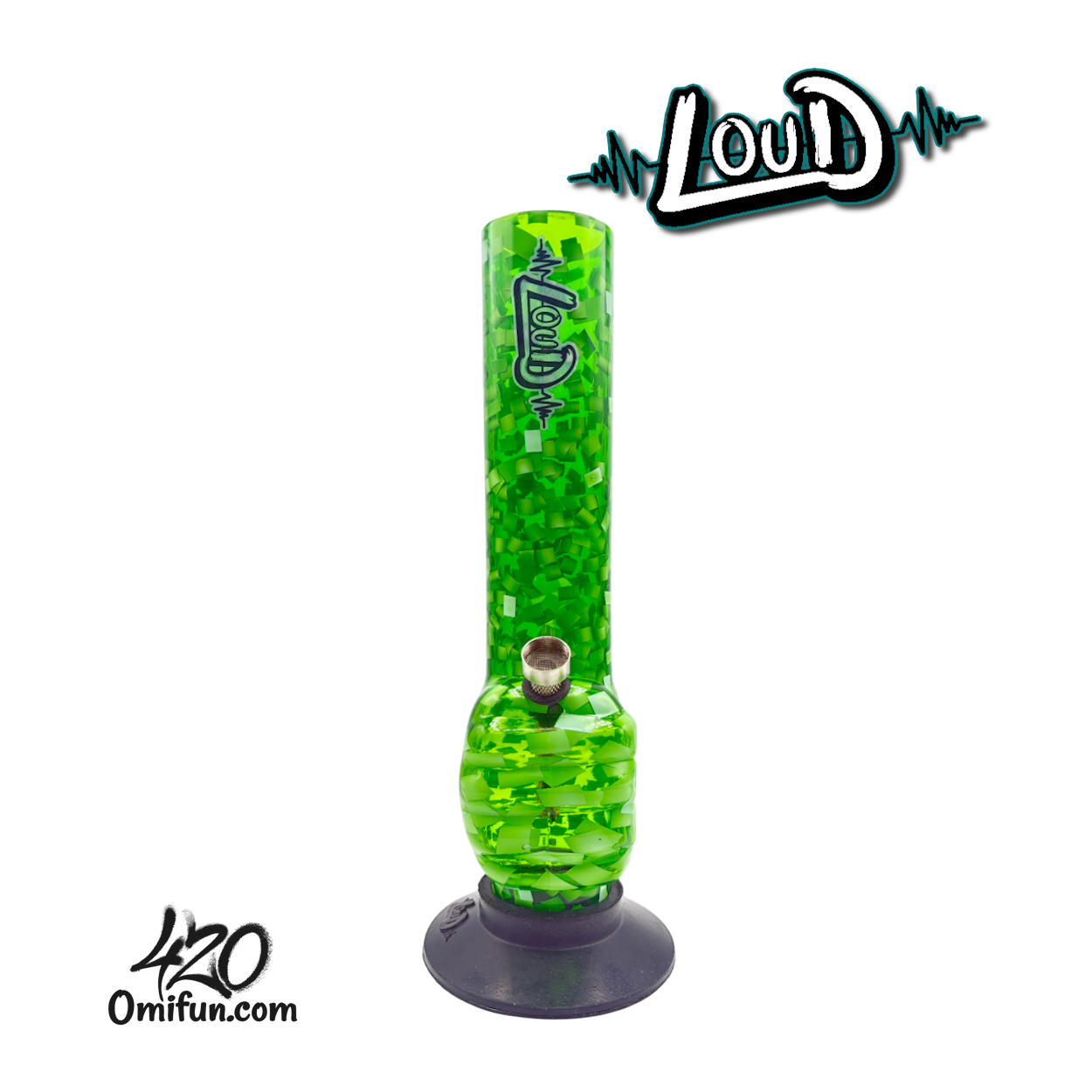 acrylic waterpipe-thumbs-up-bong-green-durable-lightweight